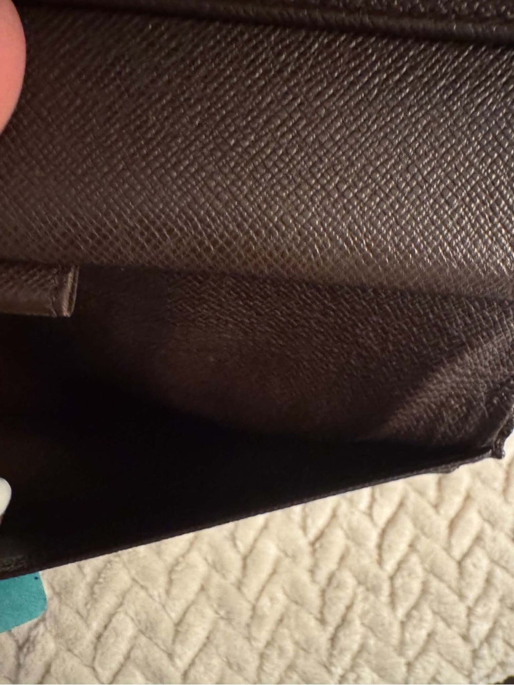 Brown Checkered Long Women's Wallet - Picture 3 of 14